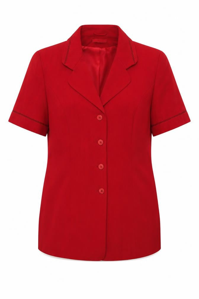 Bonmarché Womens Red Polyester Jacket Blazer Size 16