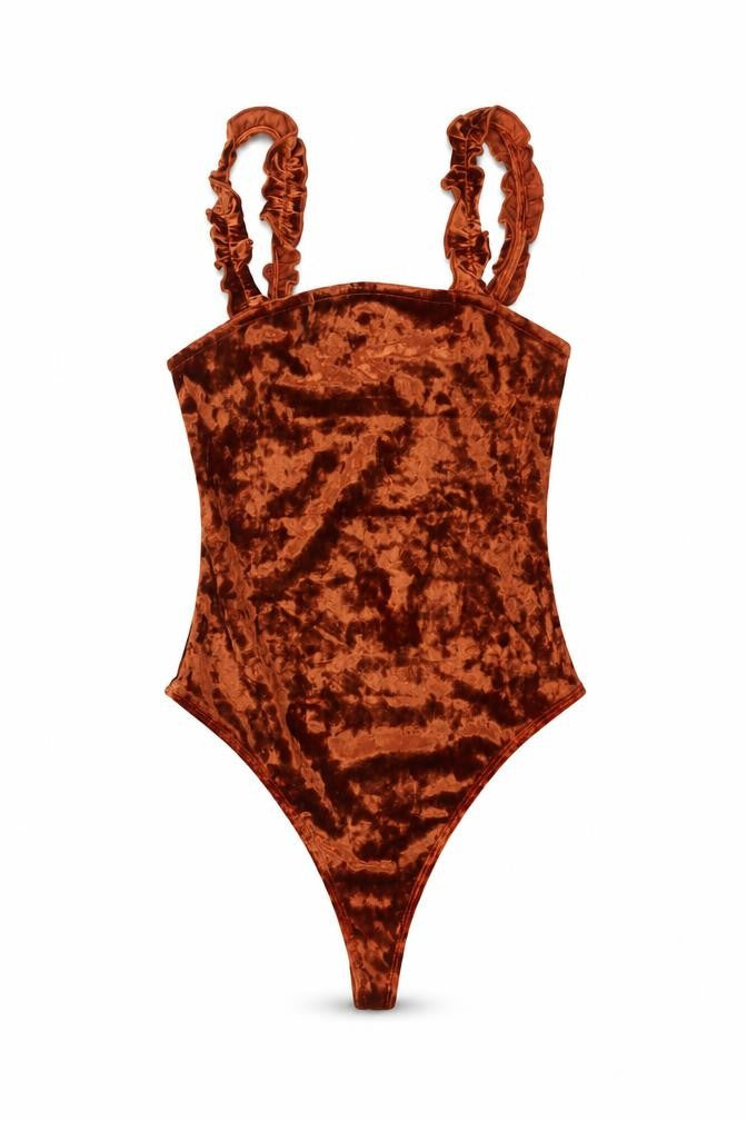 Urban Outfitters Womens Brown Polyester Bodysuit One-Piece Size S Pullover