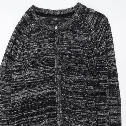 Next Womens Black Round Neck Cotton Pullover Jumper Size 6