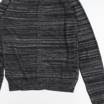 Next Womens Black Round Neck Cotton Pullover Jumper Size 6