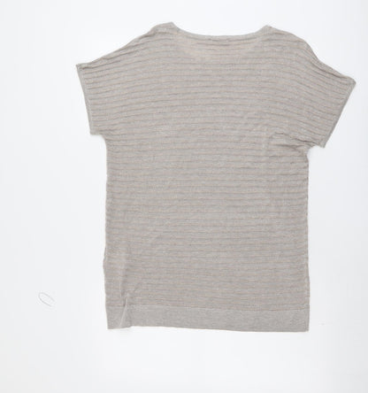 Damart Womens Beige Round Neck Viscose Pullover Jumper Size 14