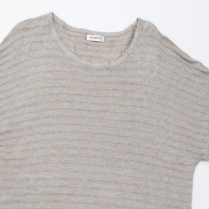 Damart Womens Beige Round Neck Viscose Pullover Jumper Size 14