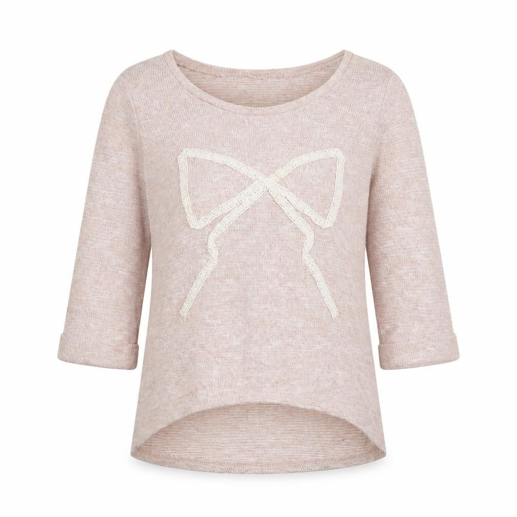 New Look Womens Pink Mock Neck Acrylic Pullover Jumper Size 10