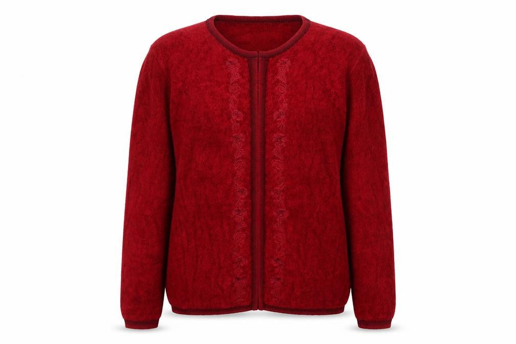 Fay Louise Womens Red Round Neck Viscose Pullover Jumper Size L