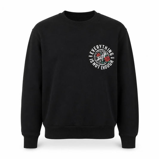H&M Mens Black Cotton Pullover Sweatshirt Size XS - Slogan