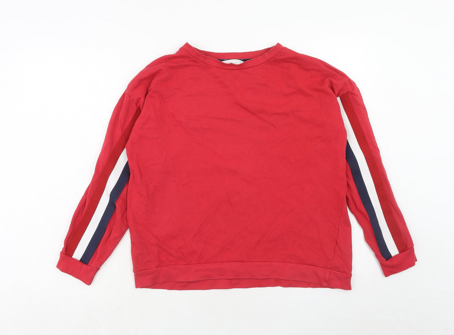 Amara Reya Womens Red Cotton Pullover Sweatshirt Size 10 Pullover