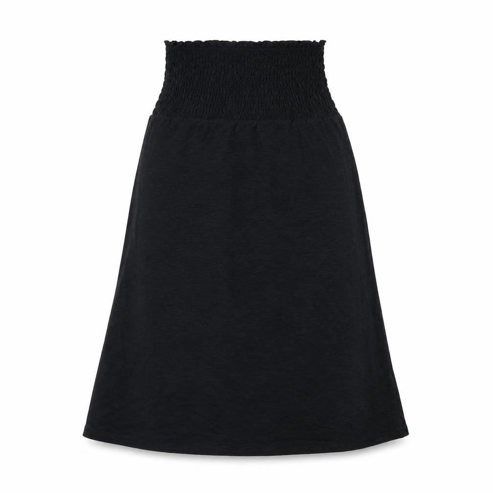 Marks & Spencer Womens Black Cotton Fit & Flare Size 8 Square Neck Pullover