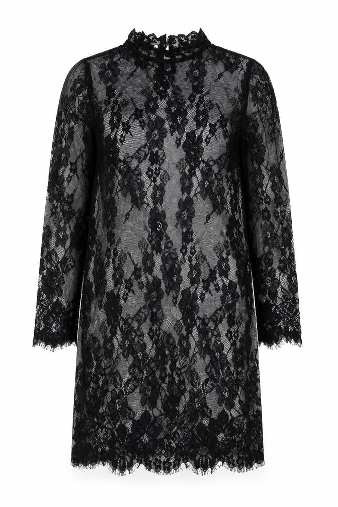 Sisterhood Womens Black Floral Polyester Shift Size M Round Neck Button