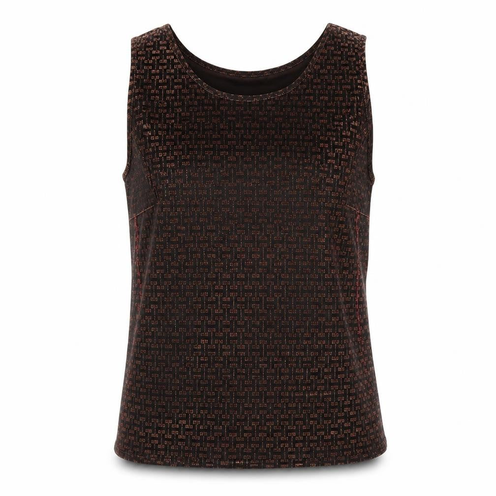 Berkertex Womens Brown Nylon Basic Tank Size 14 Round Neck