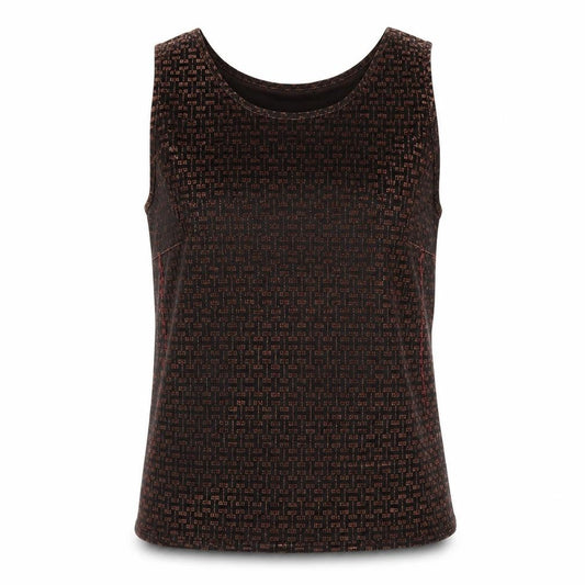 Berkertex Womens Brown Nylon Basic Tank Size 14 Round Neck