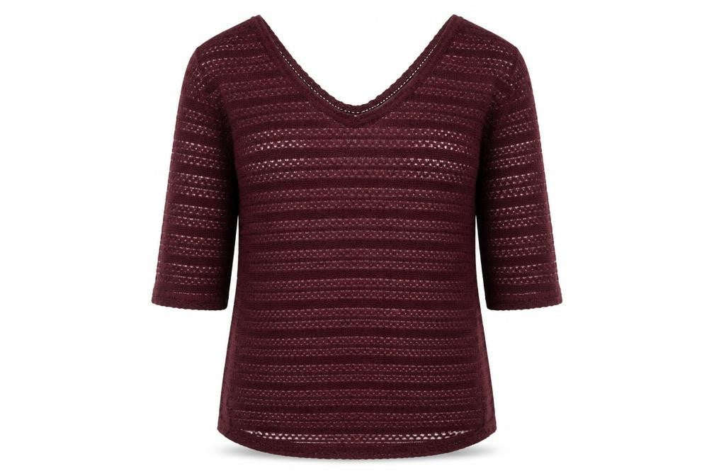 NEXT Womens Purple V-Neck Polyester Pullover Jumper Size 8