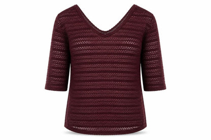 Next Womens Purple V-Neck Polyester Pullover Jumper Size 8