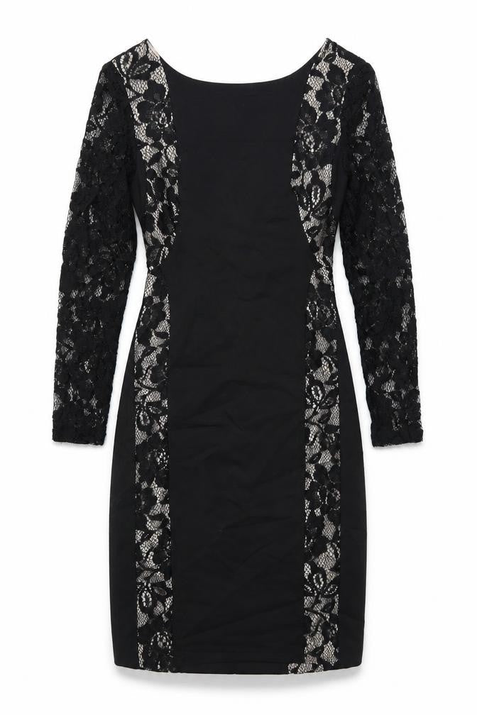 Oasis Womens Black Floral Polyester A-Line Size 10 Round Neck Zip