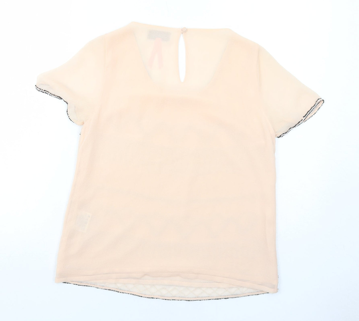 Lipsy Womens Pink Polyester Basic T-Shirt Size 10 Round Neck