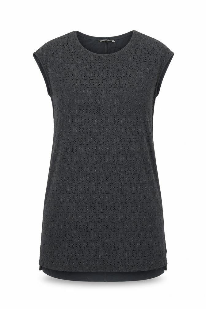 Sandwich Womens Grey Cotton Shift Size S Round Neck Pullover