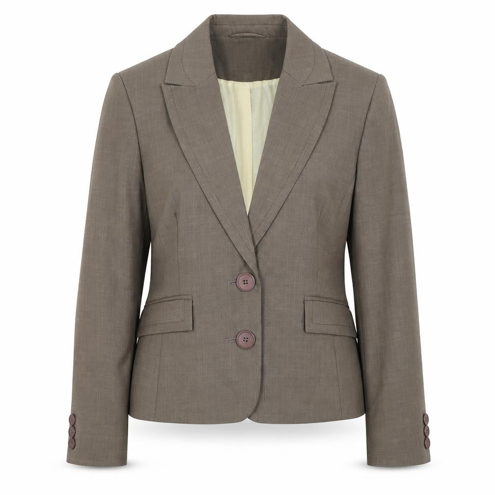 Autonomy Womens Grey Polyester Jacket Suit Jacket Size 14 - Shoulder Pads