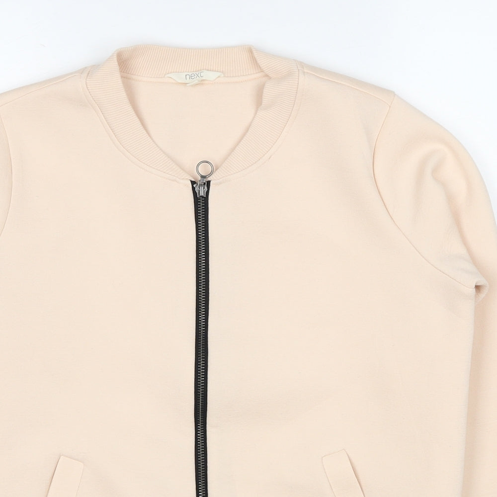 NEXT Womens Beige Viscose Full Zip Sweatshirt Size 8 Zip