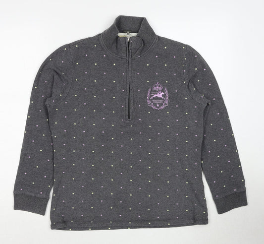 Tottie Girls Grey Polka Dot Cotton Pullover Sweatshirt Size L Pullover