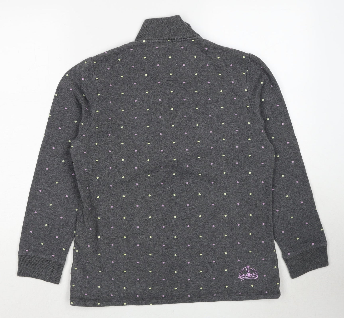 Tottie Girls Grey Polka Dot Cotton Pullover Sweatshirt Size L Pullover