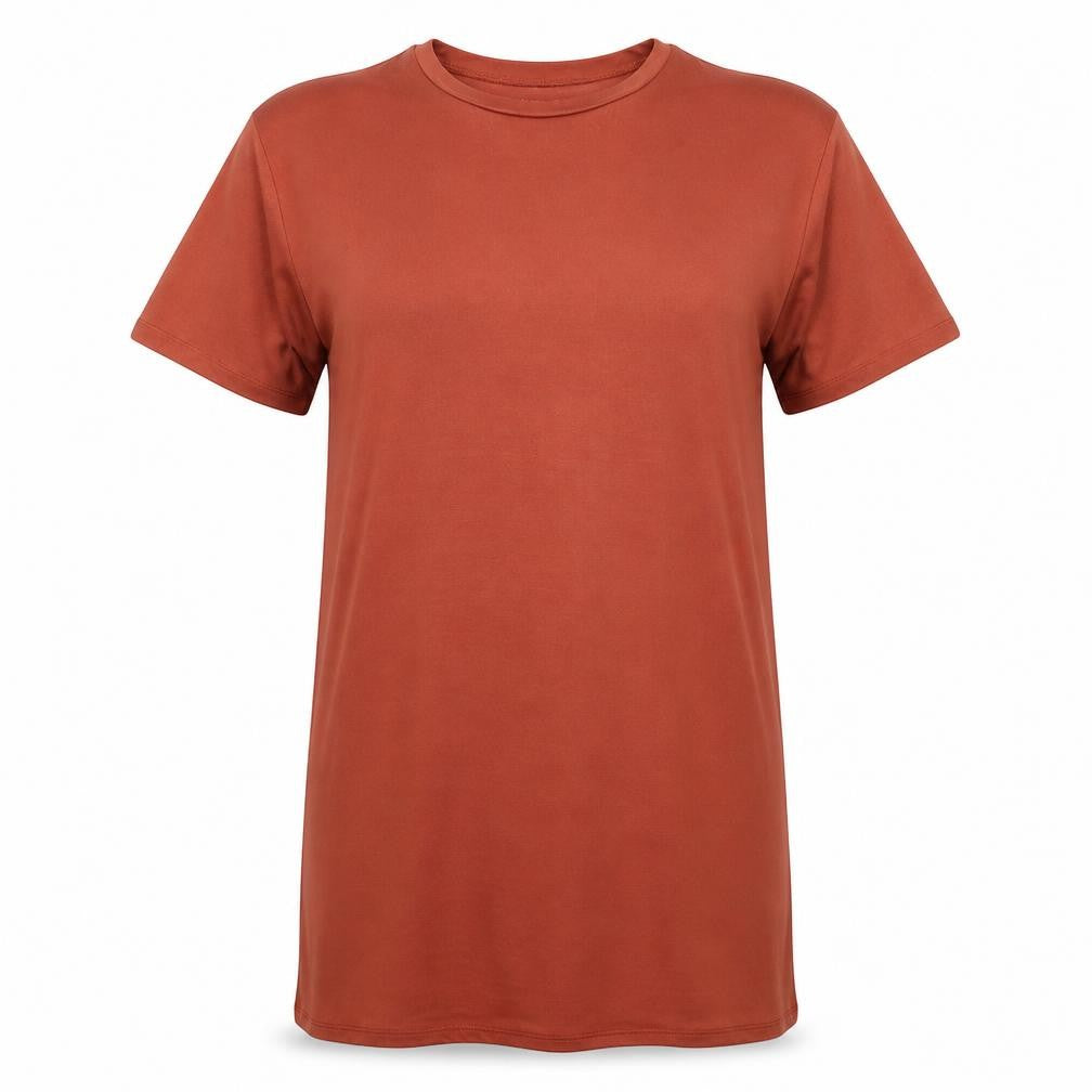 ASOS Womens Brown Polyester T-Shirt Dress Size 6 Round Neck Pullover