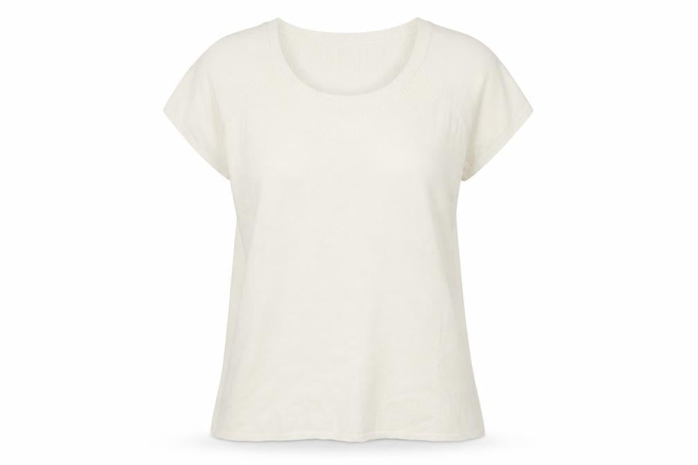 Klass Womens White Round Neck Viscose Pullover Jumper Size M