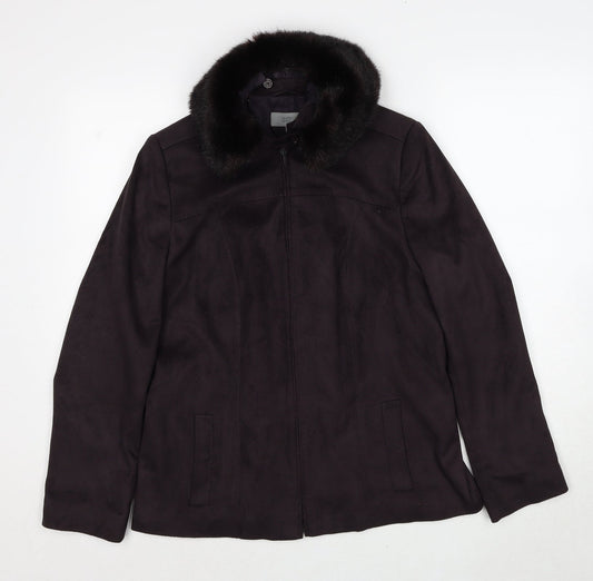 Marks and Spencer Womens Brown Jacket Size 14 Zip