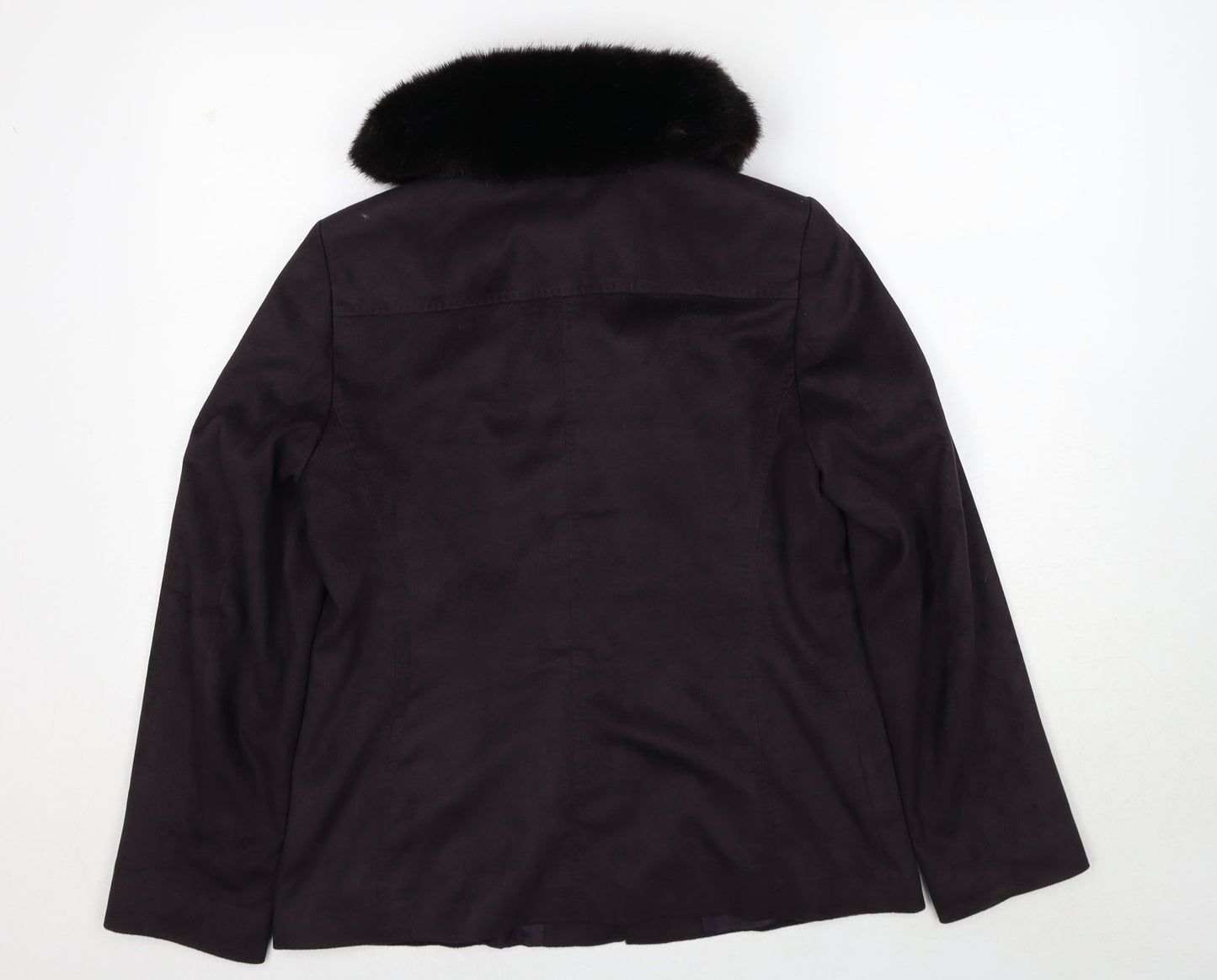 Marks and Spencer Womens Brown Jacket Size 14 Zip