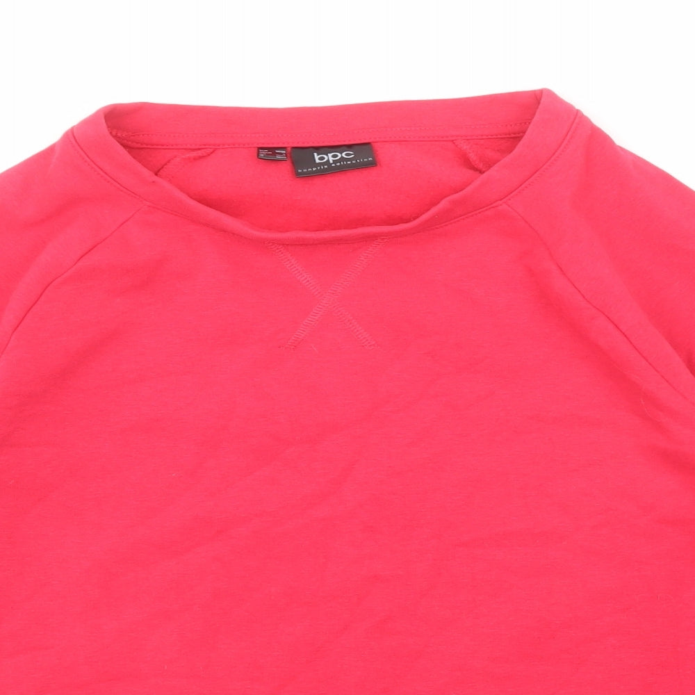 bonprix Womens Pink Cotton Pullover Sweatshirt Size S Pullover