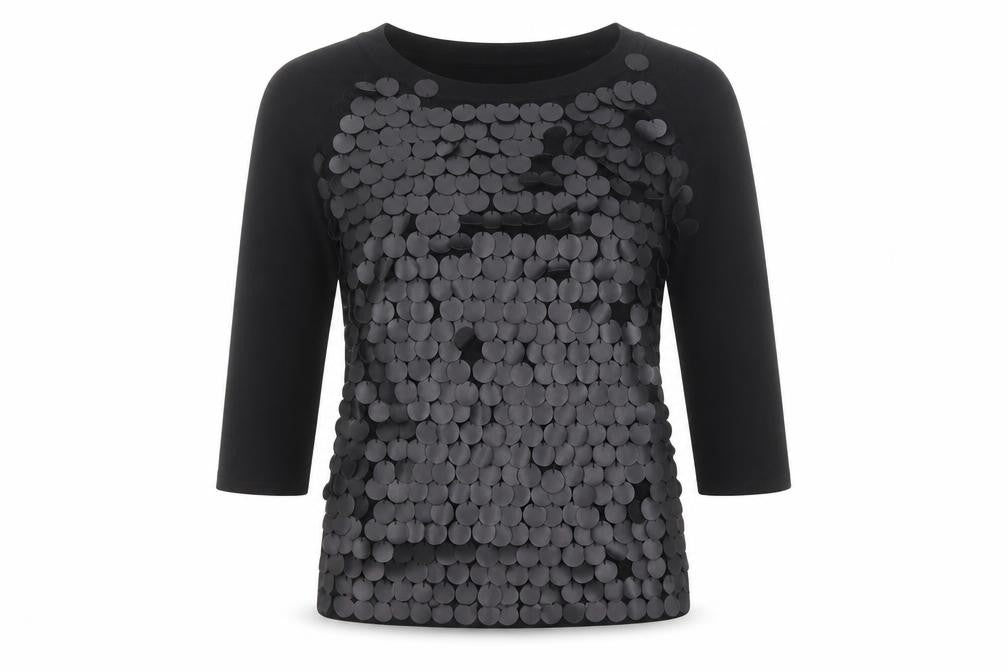 Michelle Reene Womens Black Round Neck Viscose Pullover Jumper Size M