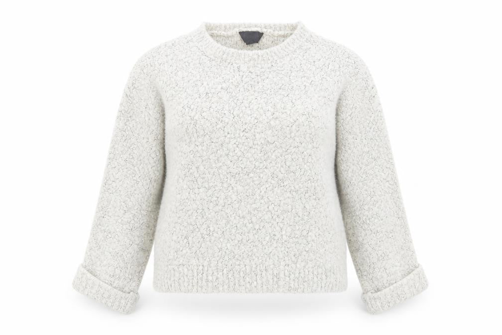 Topshop Womens Grey Round Neck Acrylic Pullover Jumper Size 10