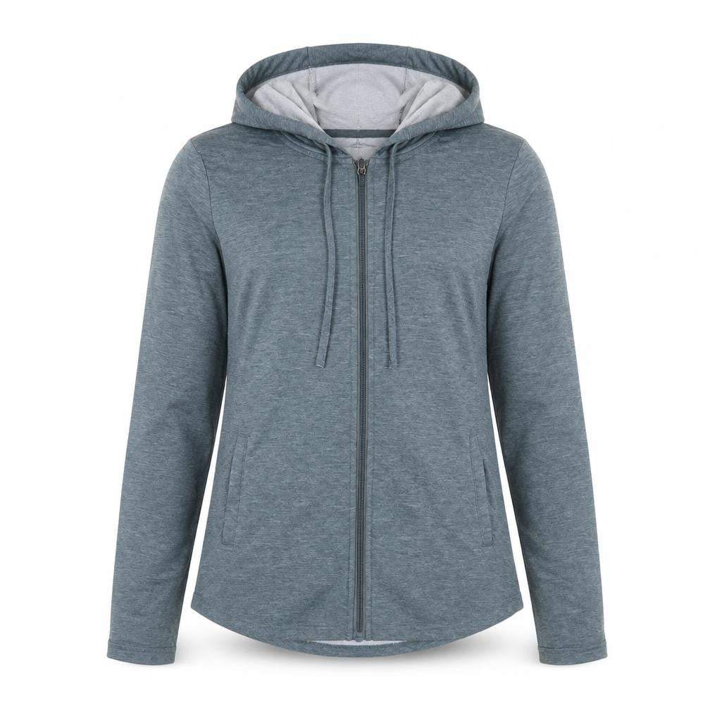 32 Degrees Womens Blue Polyester Full Zip Hoodie Size S Zip