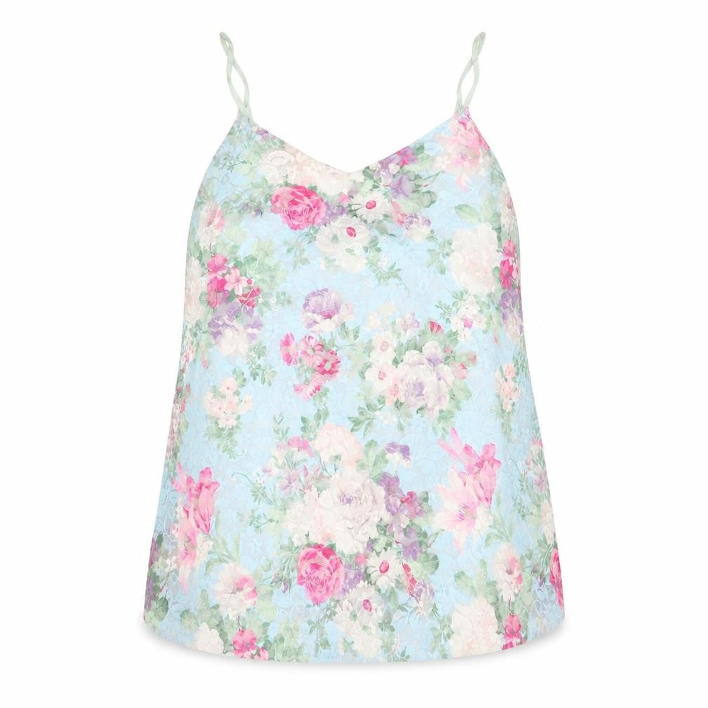Quiz Womens Multicoloured Floral Polyester Basic Tank Size 6 V-Neck