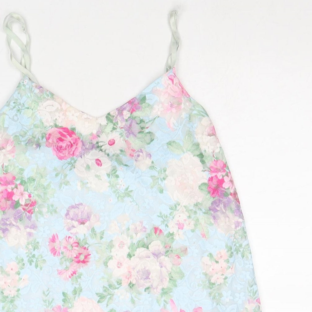 Quiz Womens Multicoloured Floral Polyester Basic Tank Size 6 V-Neck