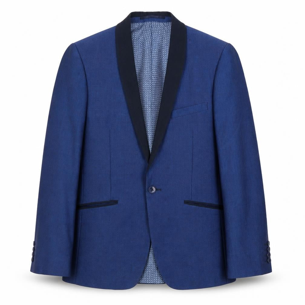 Limehaus Mens Blue Polyester Jacket Suit Jacket Size 36 Regular