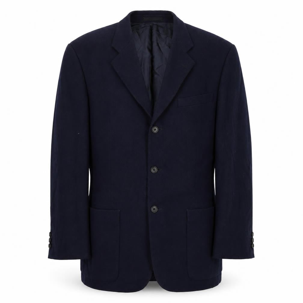 Yves Gerard Mens Blue Wool Jacket Suit Jacket Size 44 Regular