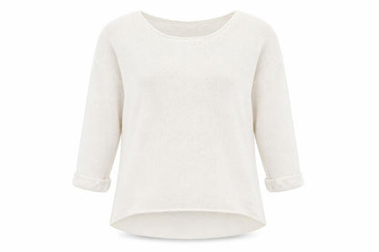 Divided by H&M Womens Ivory Round Neck Acrylic Pullover Jumper Size M