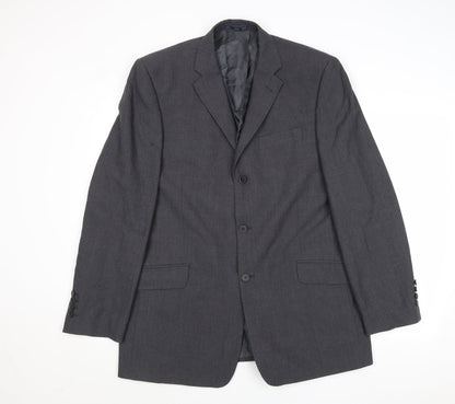 Next Mens Grey Wool Jacket Suit Jacket Size 42 Regular