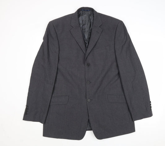 NEXT Mens Grey Wool Jacket Suit Jacket Size 42 Regular