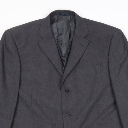 Next Mens Grey Wool Jacket Suit Jacket Size 42 Regular