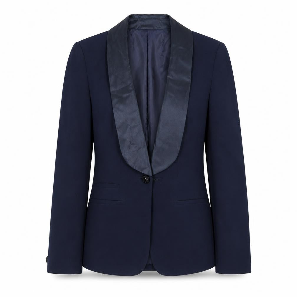 Together Womens Blue Polyester Jacket Suit Jacket Size 12