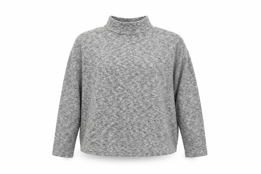 H&M Womens Grey High Neck Polyester Pullover Jumper Size S