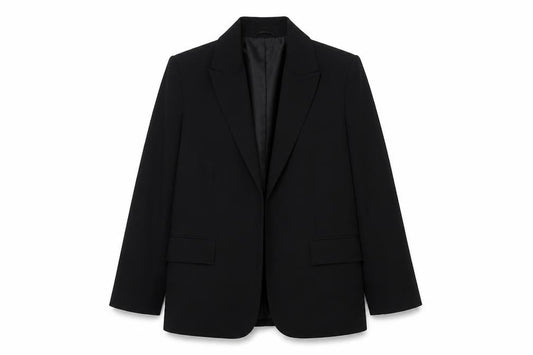 Marks & Spencer Womens Black Polyester Jacket Blazer Size 12 - Open