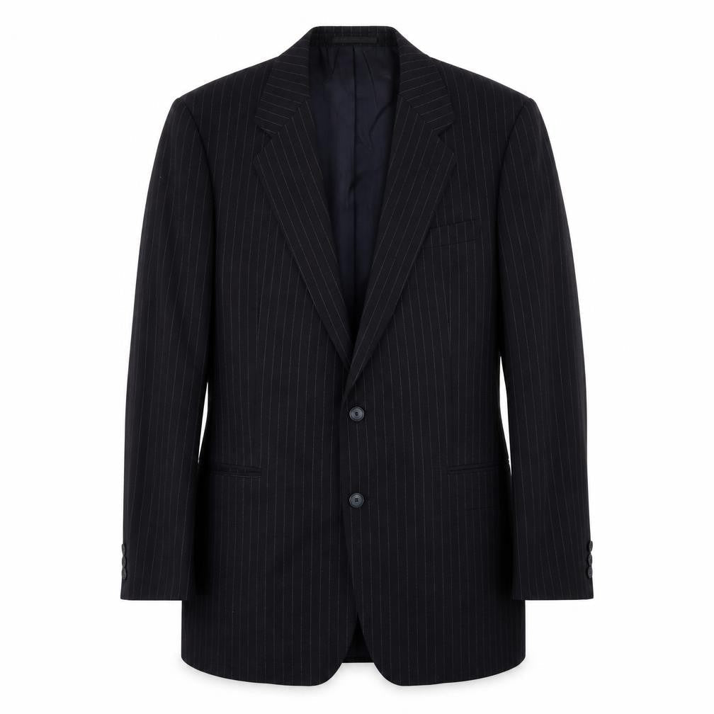 Marks & Spencer Mens Blue Striped Wool Jacket Suit Jacket Size M Regular