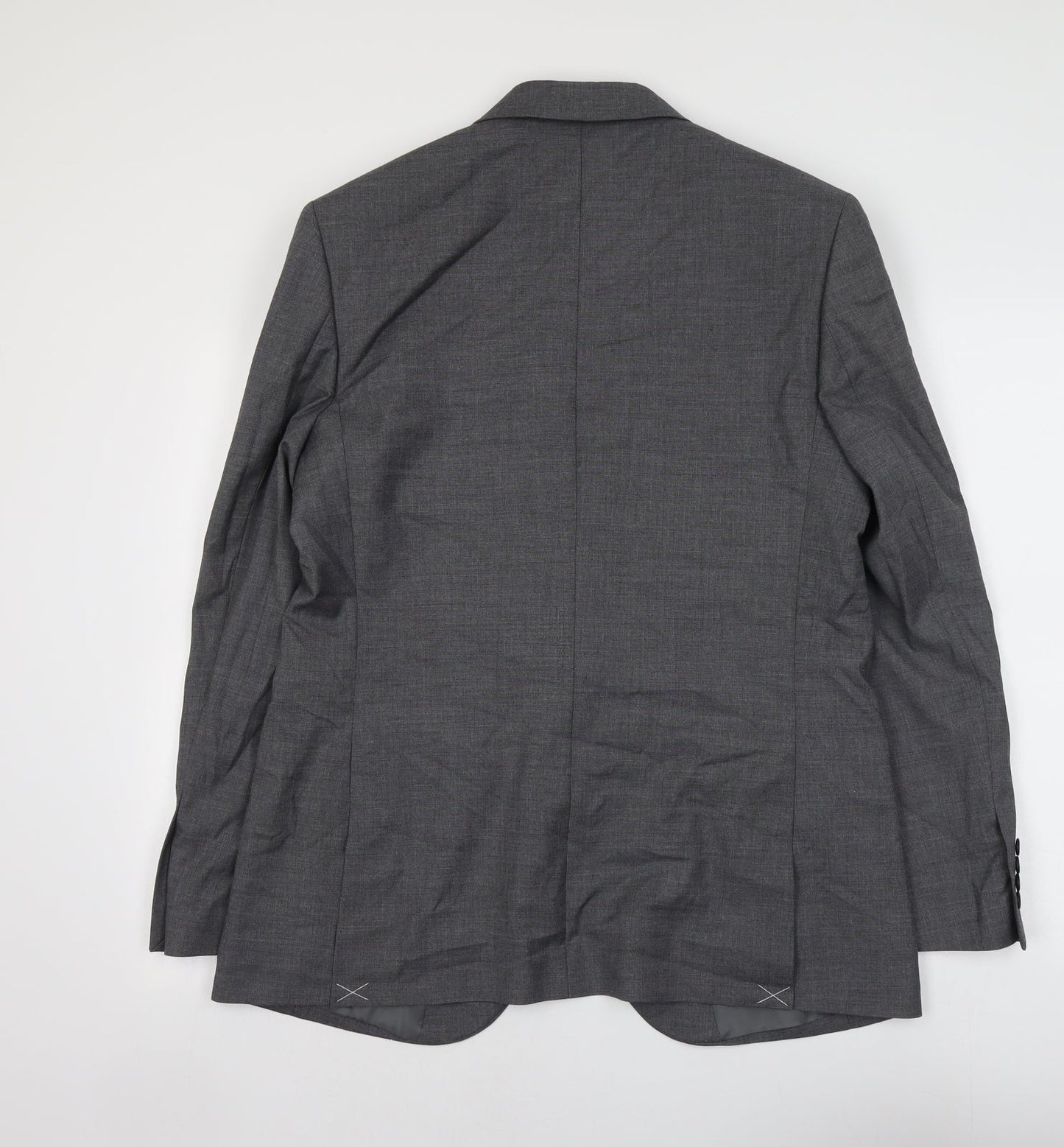 Marks and Spencer Mens Grey Polyester Jacket Suit Jacket Size XL Regular