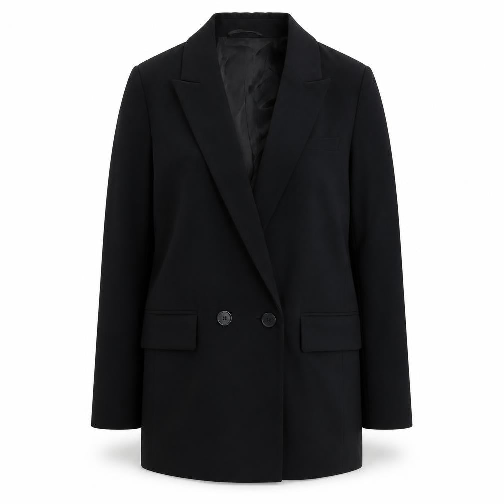 Marks & Spencer Womens Black Polyester Jacket Suit Jacket Size 8