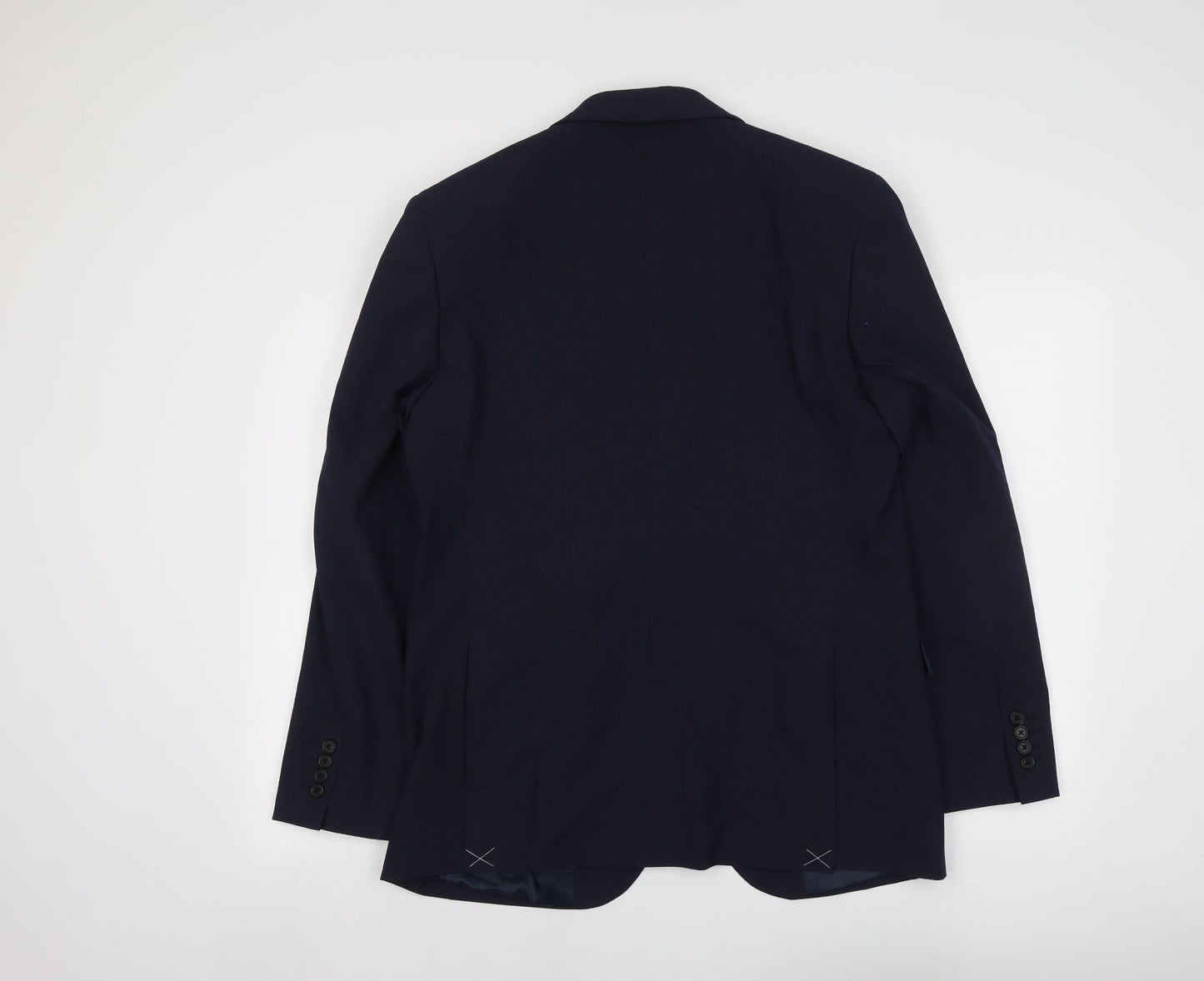 Marks and Spencer Mens Blue Polyester Jacket Suit Jacket Size L Regular