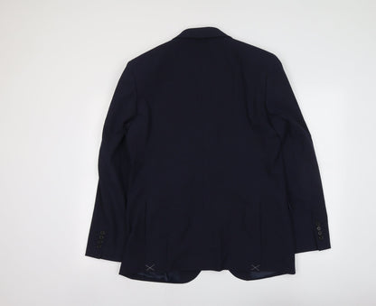 Marks & Spencer Mens Blue Polyester Jacket Suit Jacket Size L Regular