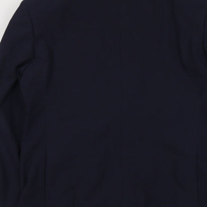Marks & Spencer Mens Blue Polyester Jacket Suit Jacket Size L Regular