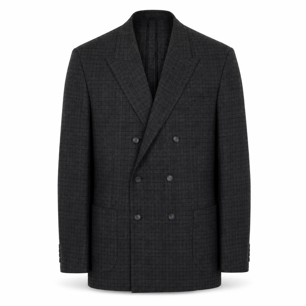 Marks & Spencer Mens Grey Geometric Polyester Jacket Suit Jacket Size 2XL Regular