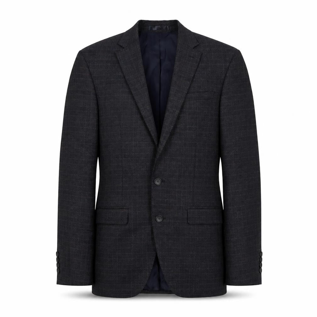 Marks & Spencer Mens Blue Geometric Polyester Jacket Suit Jacket Size S Regular